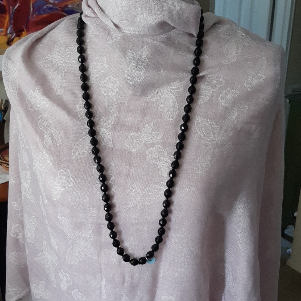 Classic Black Bead Necklace